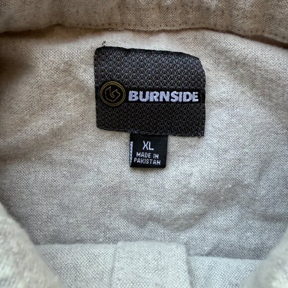 Burnside Heather Gray Button-Up Shirt Cotton Polyester Blend Mens Size XL - Picture 6 of 8